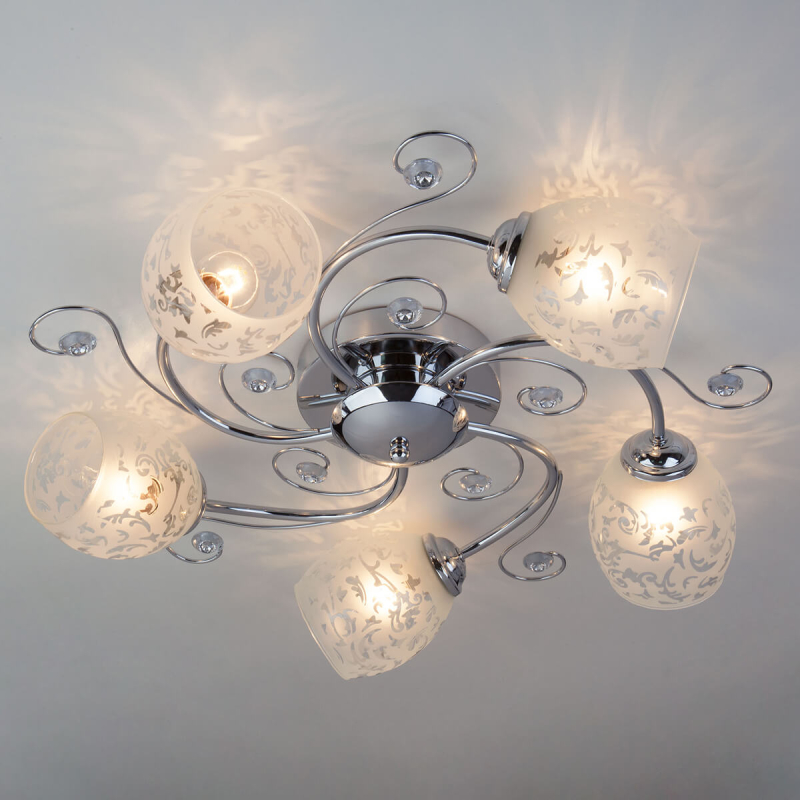 Потолочная люстра Eurosvet 9677/5 хром