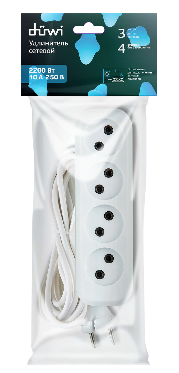 Удлинитель бытовой Duwi 32036 4