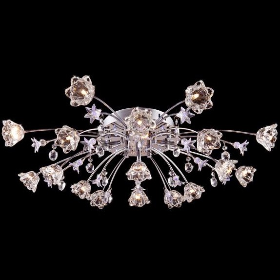 Потолочная люстра Eurosvet 4928/17 хром/бело-голубой