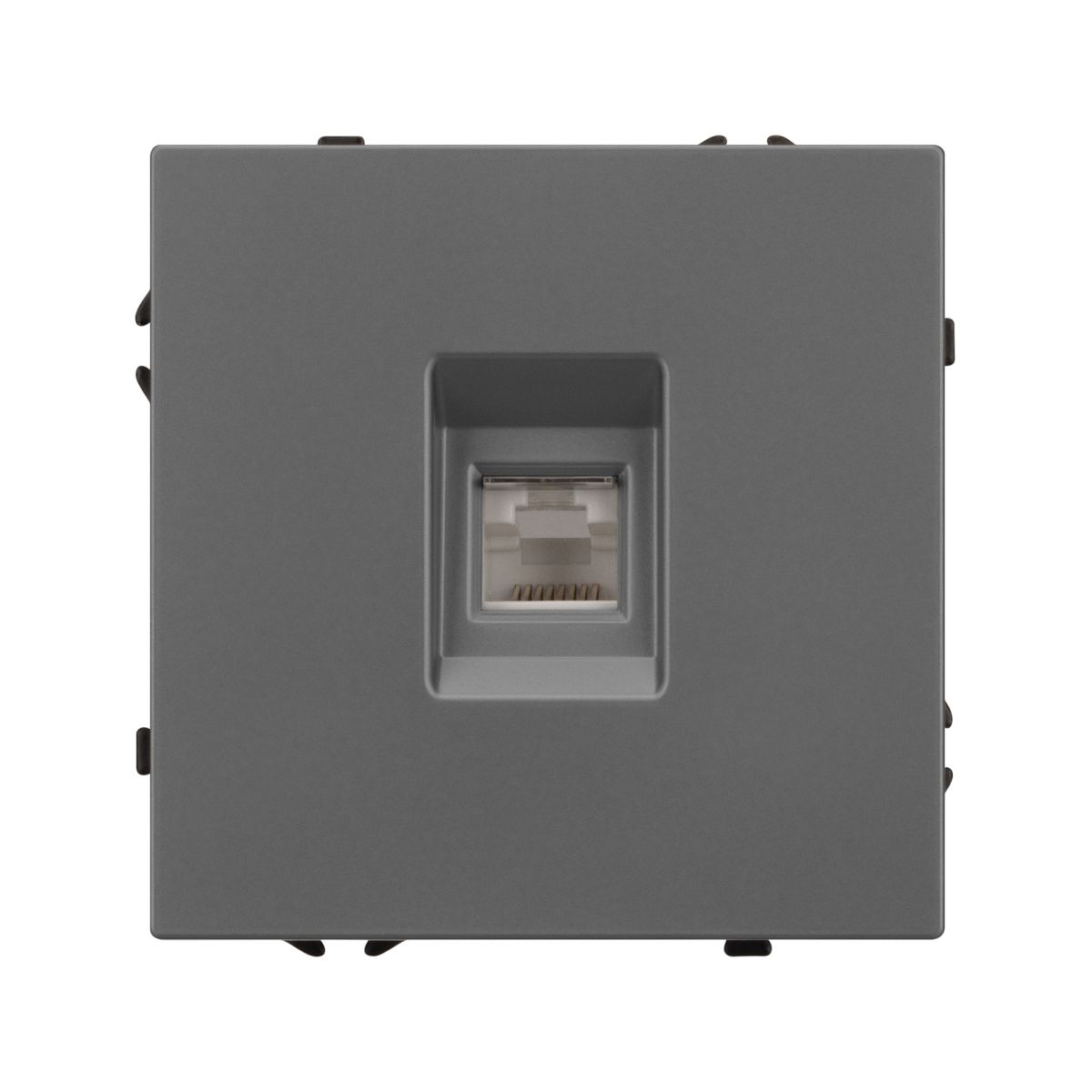 Механизм телефонной розетки Arlight SCT-NOBE-MTL1-SFPL-GR (RJ-11, 4C) (Серый базальт) 054303