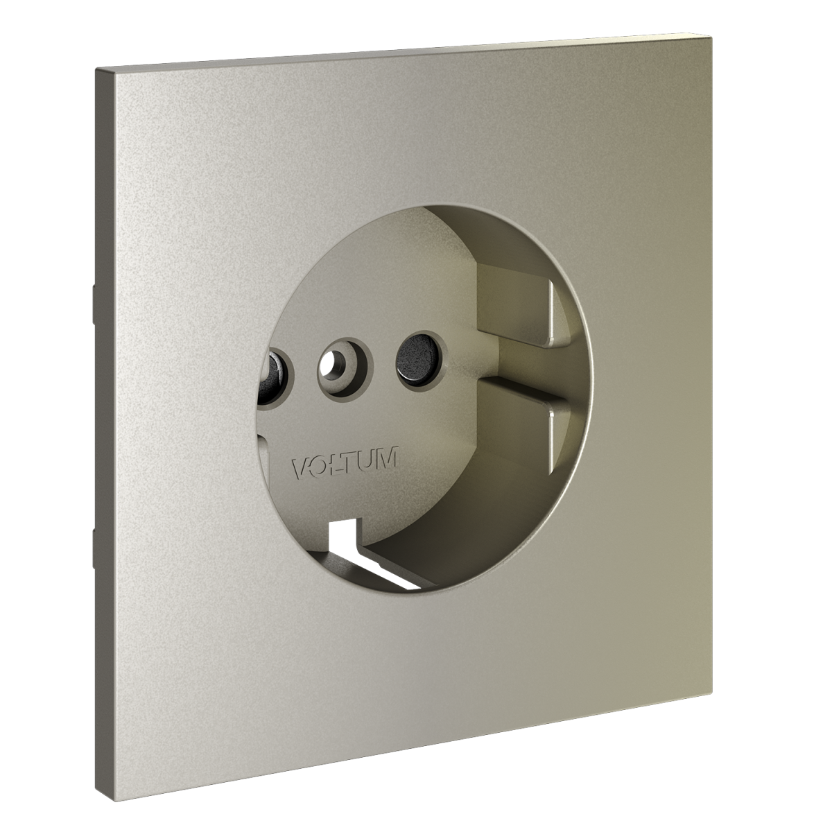 Накладка для розетки с заземлением и защитными шторками Voltum S70 (шелк) VLS000704