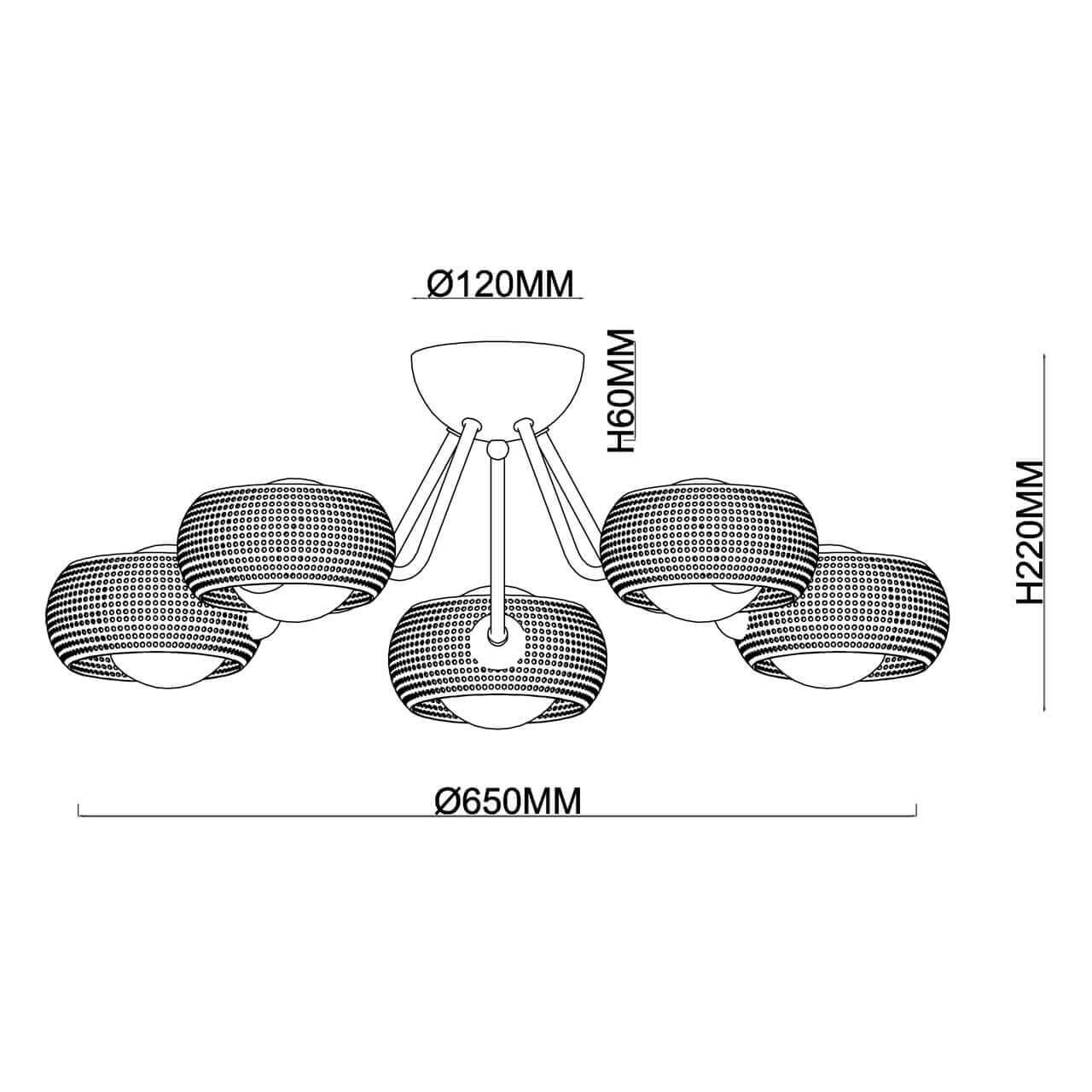Потолочная люстра Rivoli Tadao 3084-305 Б0047716