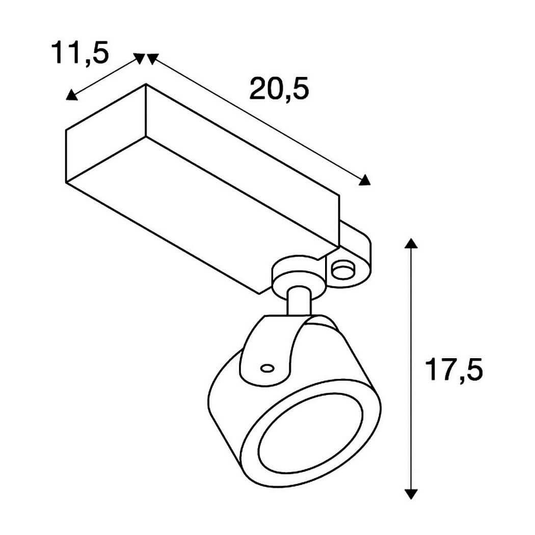 Трековый светильник SLV Euro Spot ES111 153420