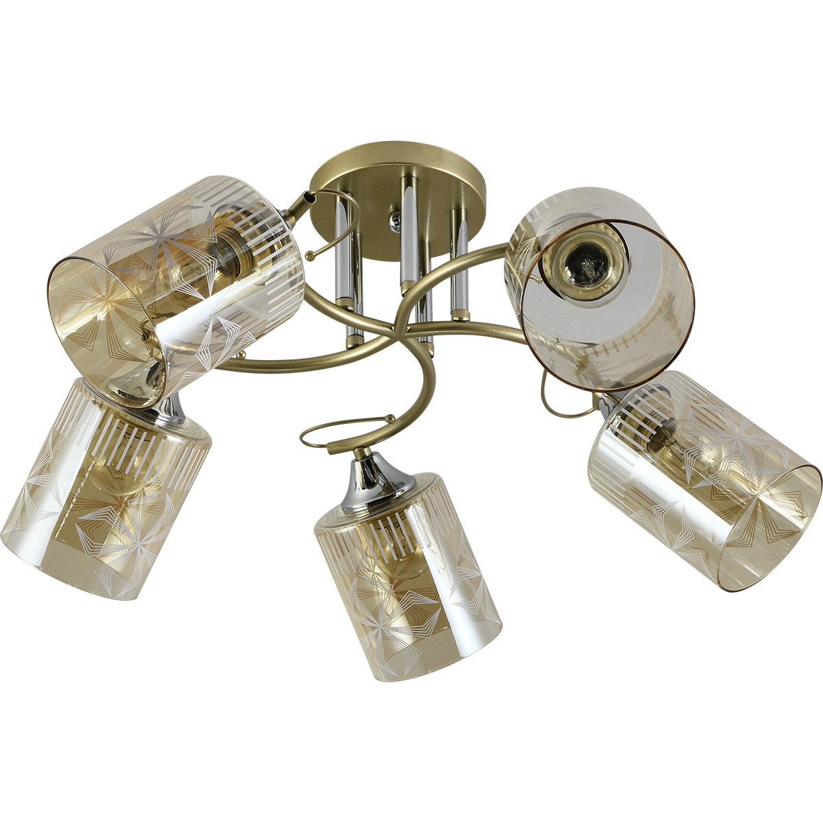 Люстра на штанге Reluce 11382-0.3-05B GOLD+CR