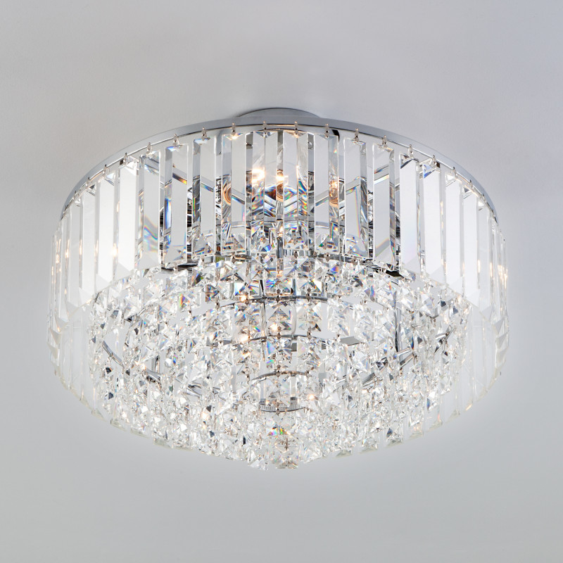 Подвесная люстра Eurosvet 10105/5 хром/прозрачный хрусталь Strotskis