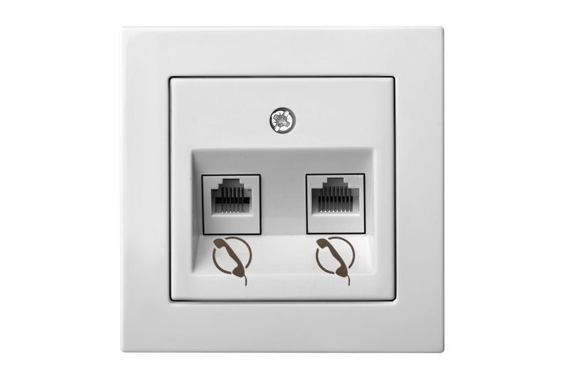 Розетка телефонная двойная (2хRJ11) Liregus Epsilon 28-031