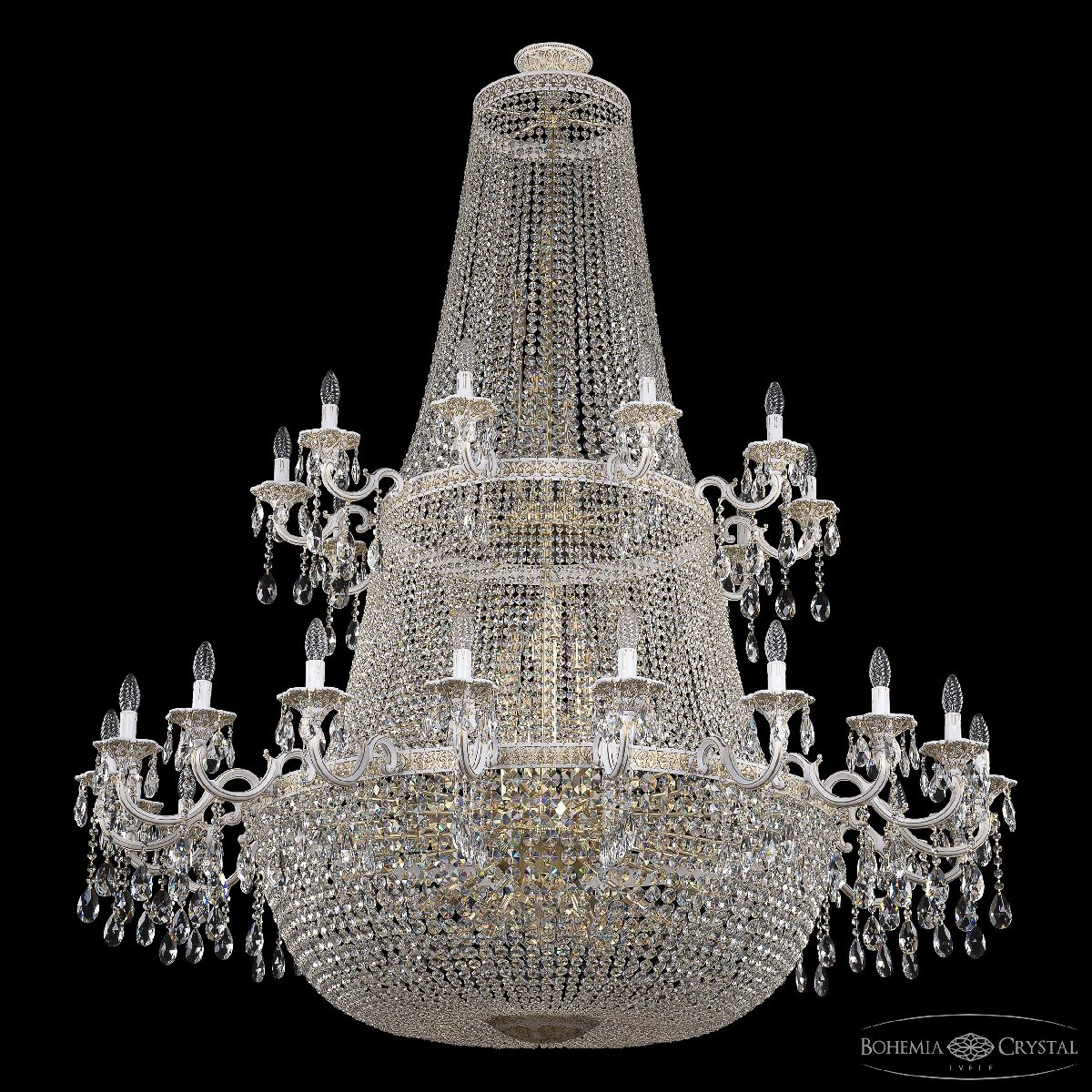 Подвесная люстра Bohemia Ivele Crystal AL2210H201/20+10/162FL/2D/Y1 AGB