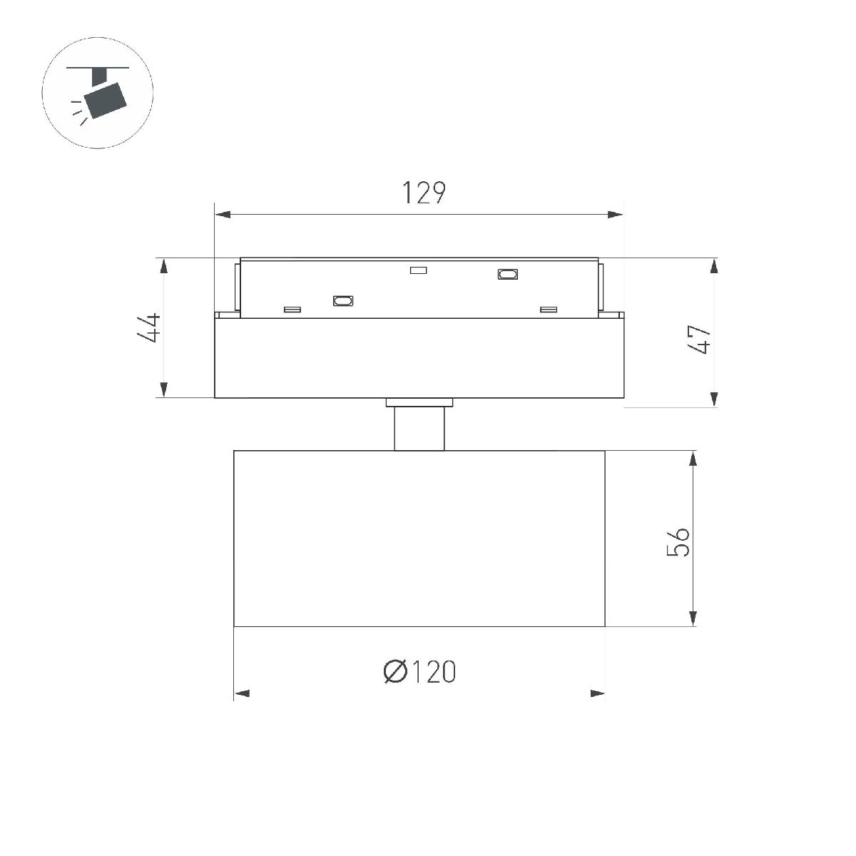 Трековый магнитный светильник Arlight MAG-ORIENT-RONDO-R120-15W Day4000 048354