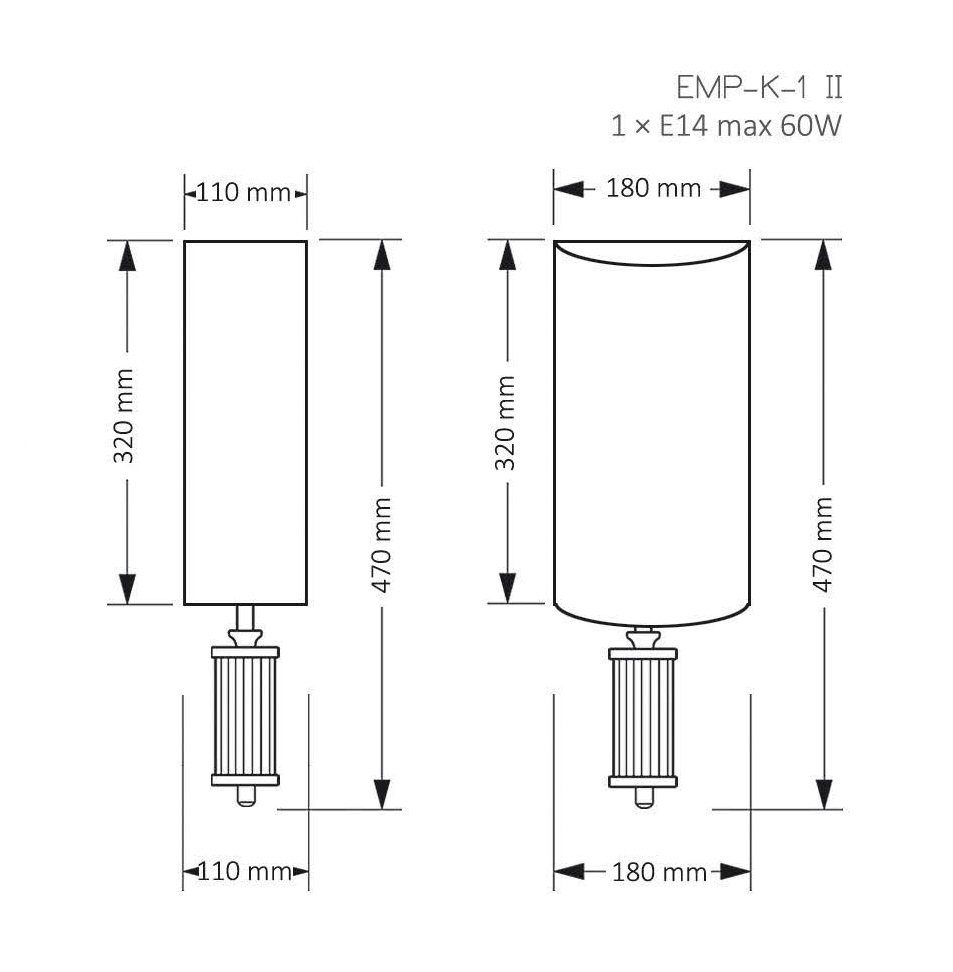 Бра Kutek Mood Empoli EMP-K-1-(Z)-II