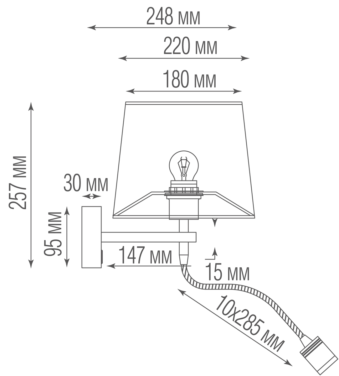 Бра Donolux Prague W111048.2 SAB