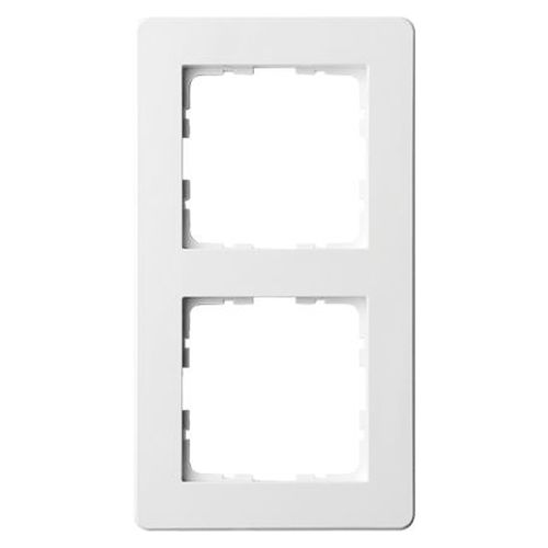 Рамка Jasmart G-Flex 2-постовая белый глянцевый поликарбонат G1102W