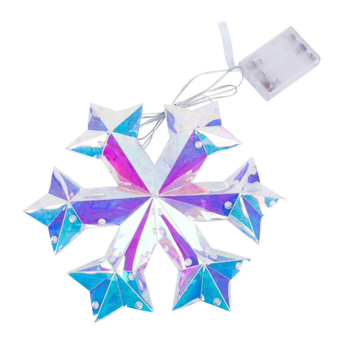 Светильник декоративный на батарейках Снежинка Uniel ULD-R512 3АА SNOWFLAKE UL-00012222