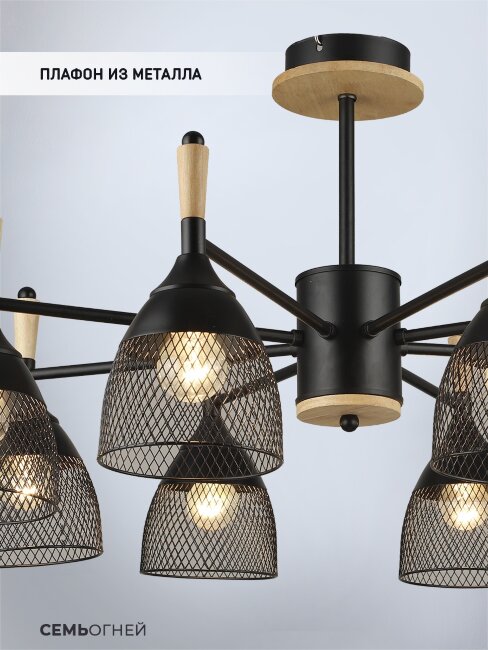 Люстра на штанге Wedo Light Adion WD3500/8C-BK