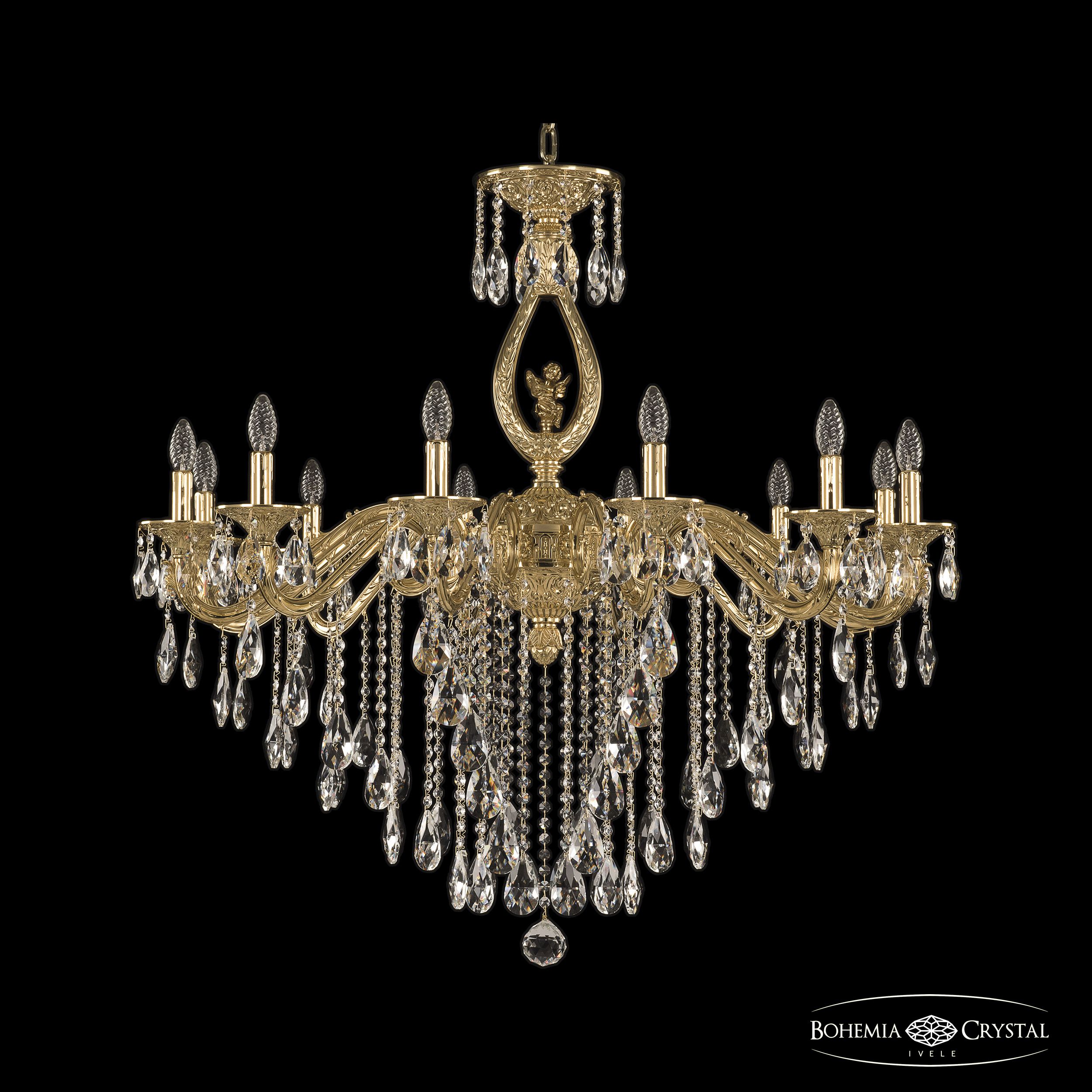 Подвесная люстра Bohemia Ivele Crystal Florence 71402/12/360 B G FA1B