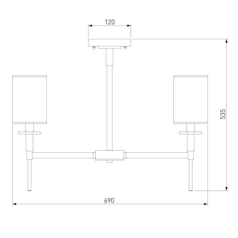 Люстра на штанге Eurosvet Brielle 60132/6 хром