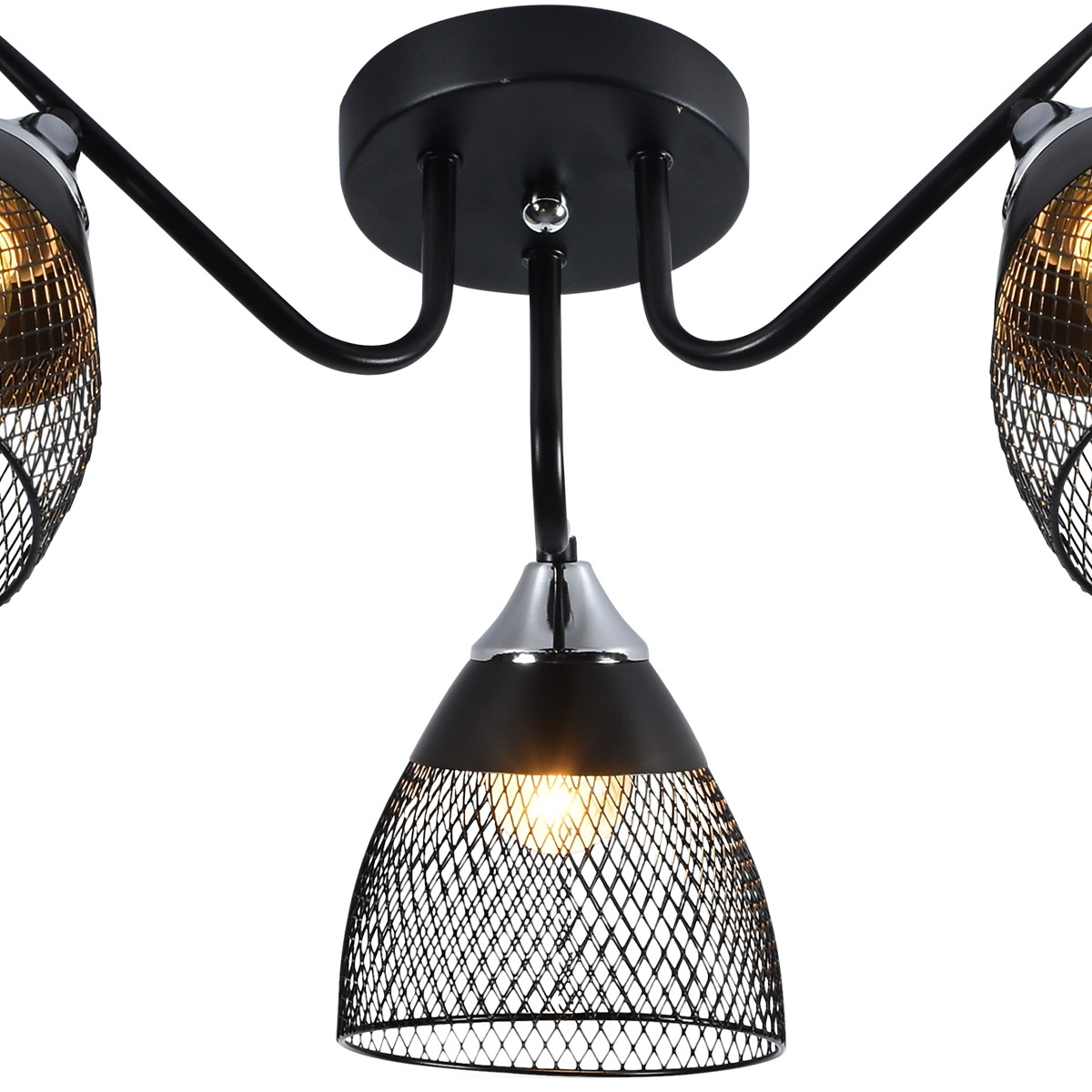 Потолочная люстра Reluce 01274-0.3-03 BK+CR