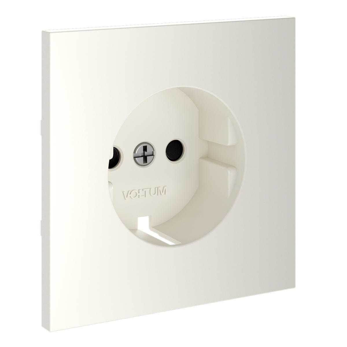 Накладка для розетки с заземлением и защитными шторками Voltum S70 (хлопок) VLS000713