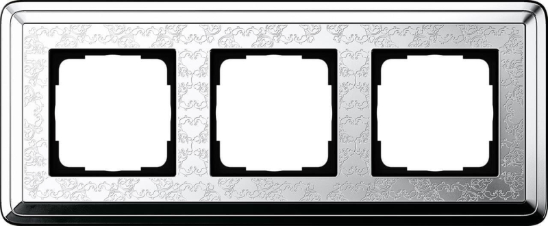 Рамка 3-постовая Gira ClassiX Art хром 0213681