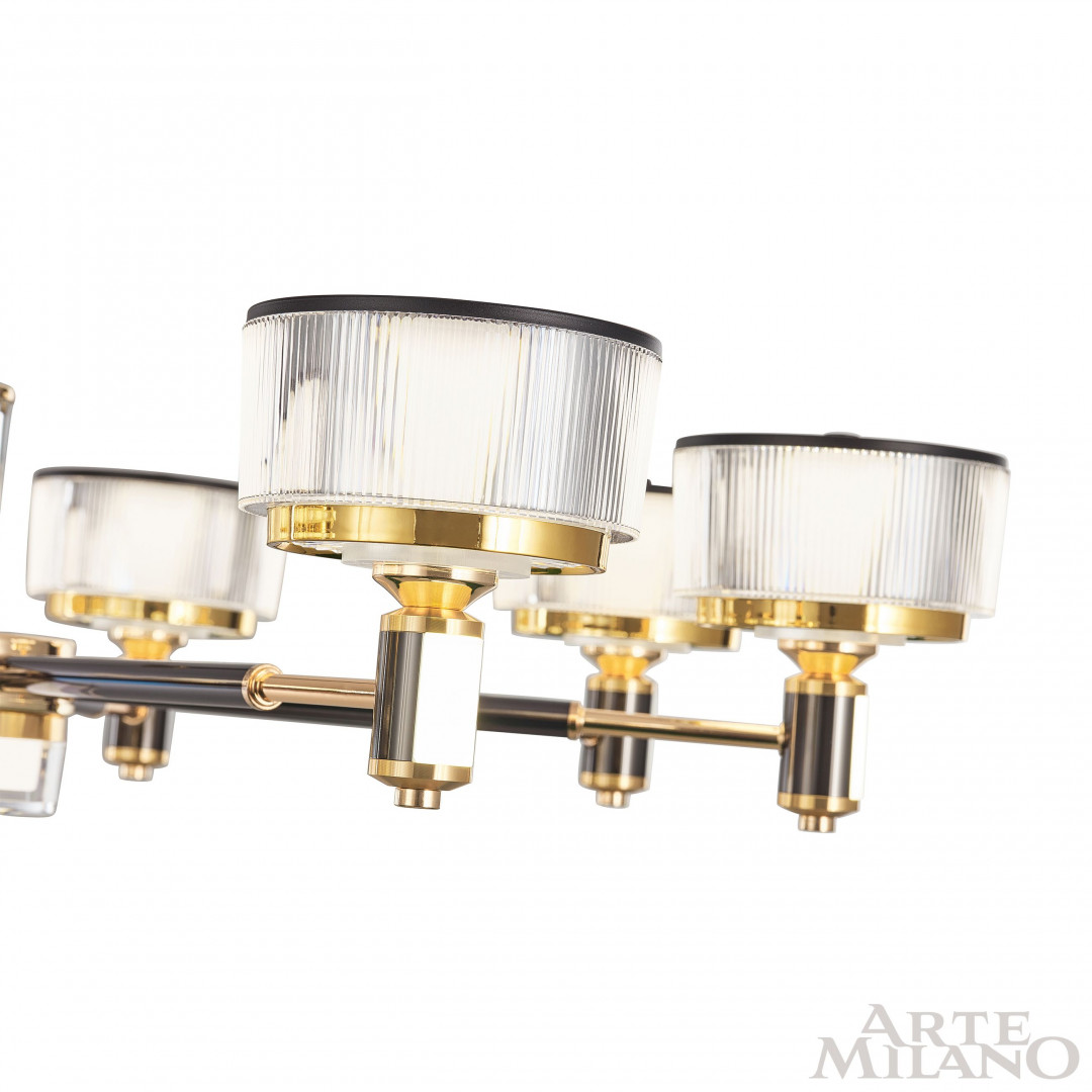 Подвесная люстра Arte Milano Neapolis 276210/8 BK/GD