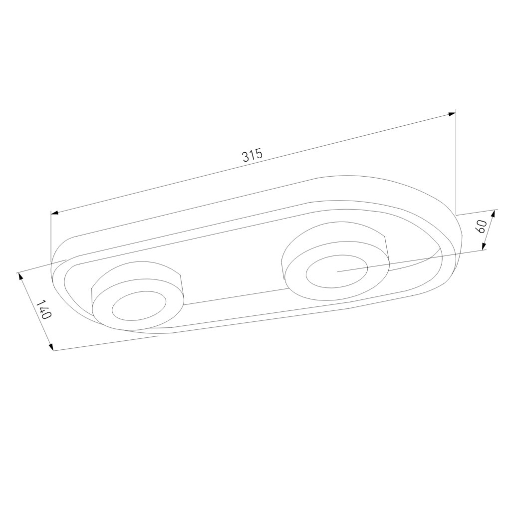 Потолочный светильник Eurosvet Slam 20123/2 LED белый/черный