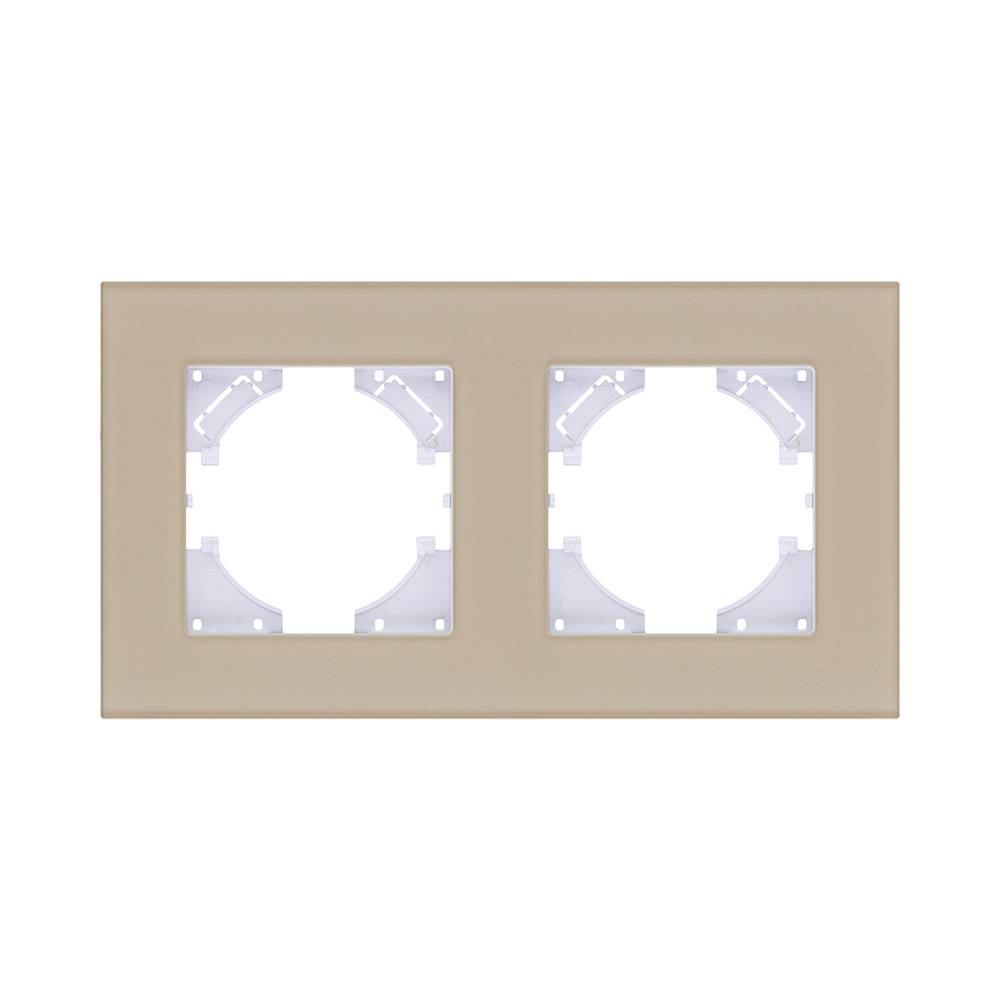 Рамка 2-постовая, стекло золотой Kollinger Reflex MG RM2GD