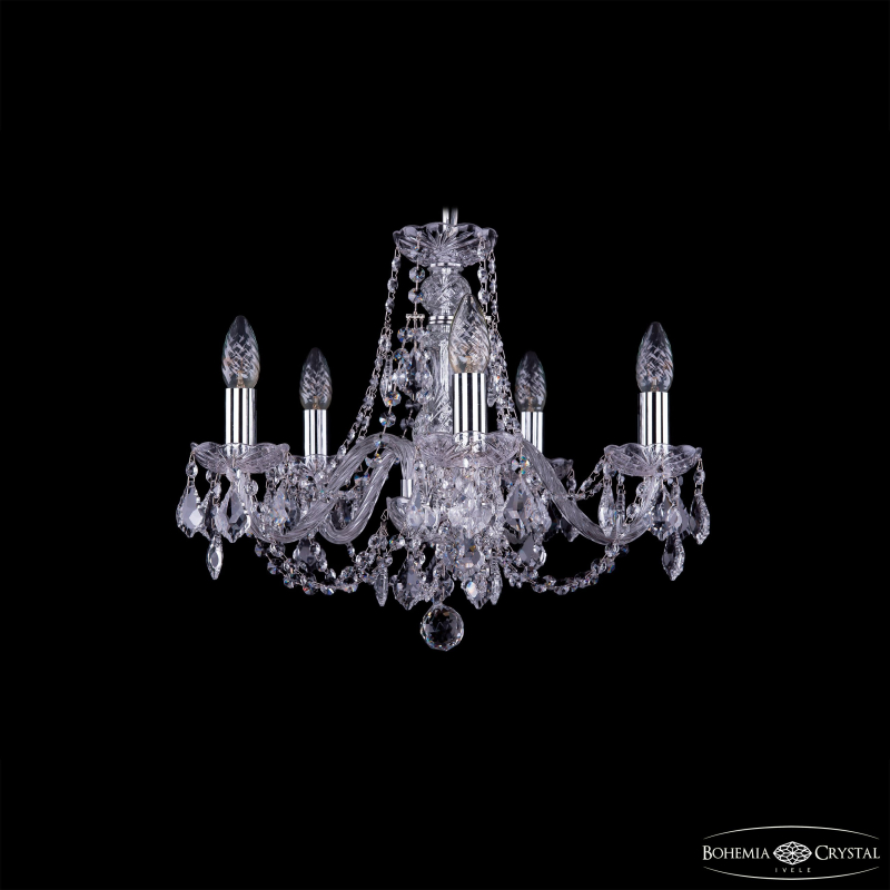 Подвесная люстра Bohemia Ivele Crystal 1406/5/160 Ni Leafs