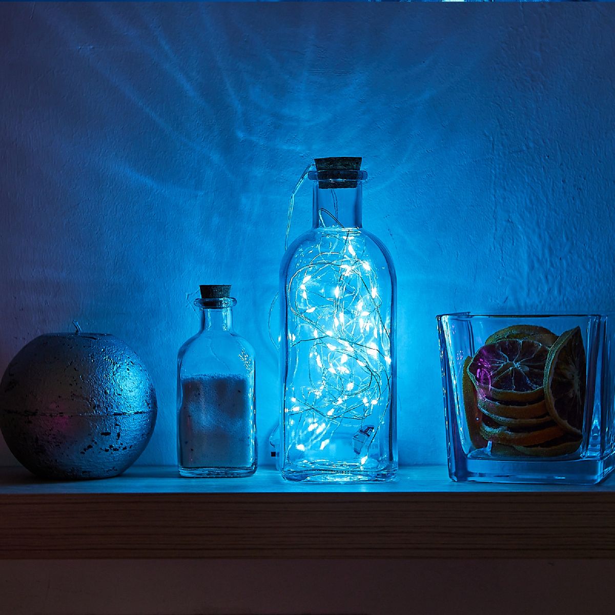 Гирлянда Uniel ULD-S0500-050/SCB/2AA ICE BLUE IP20 DEW UL-00010899