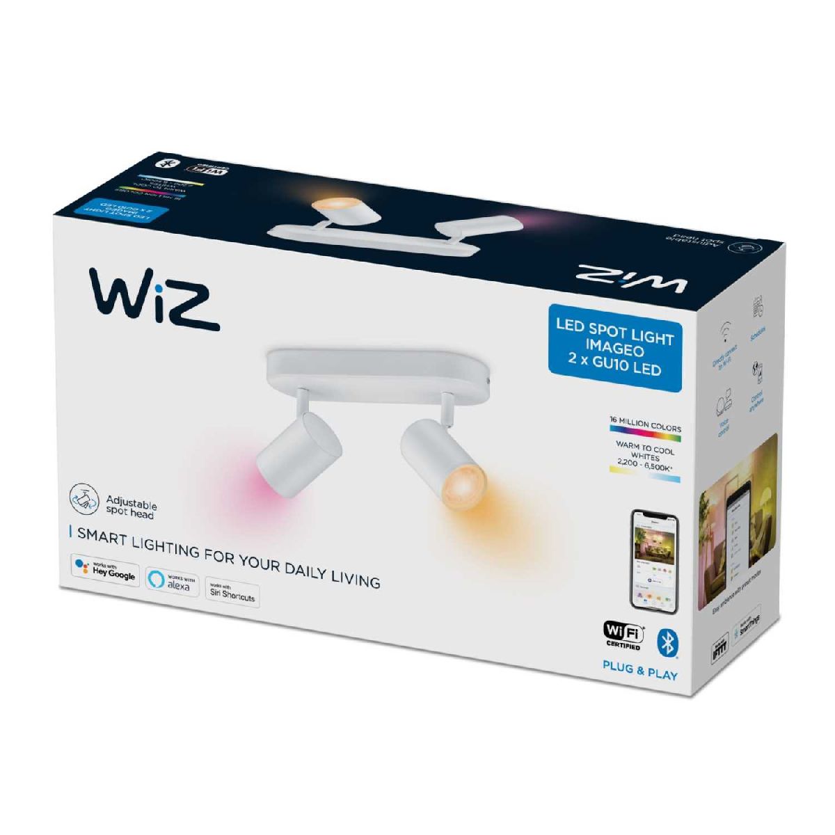 Умный спот Wiz Imageo Spots 2x5W W 22-65K RGB 929002658801