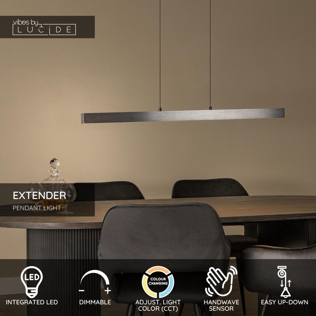 Линейный подвесной светильник Lucide Extender 67400/18/15