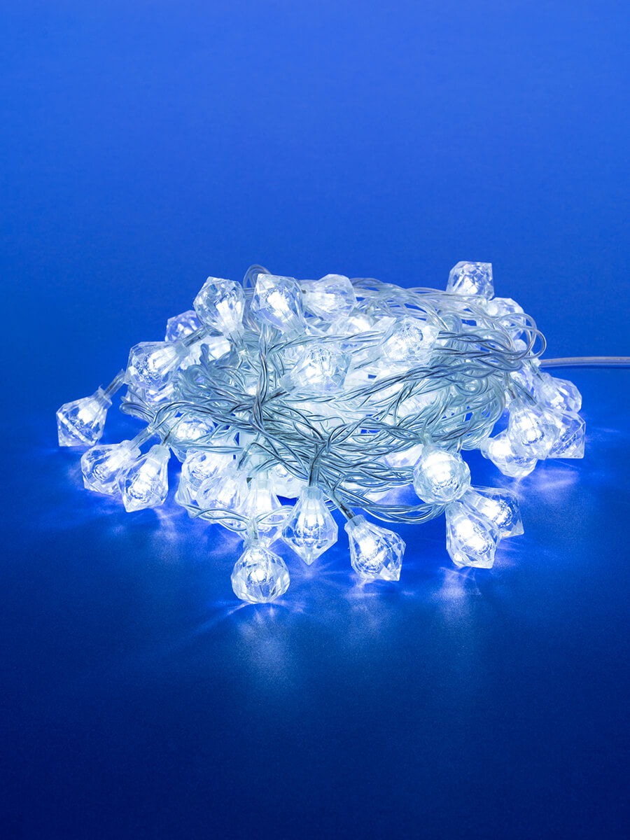Светодиодная гирлянда (07931) Uniel 220V белый ULD-S0700-050/DTA White IP20 DIAMONDS