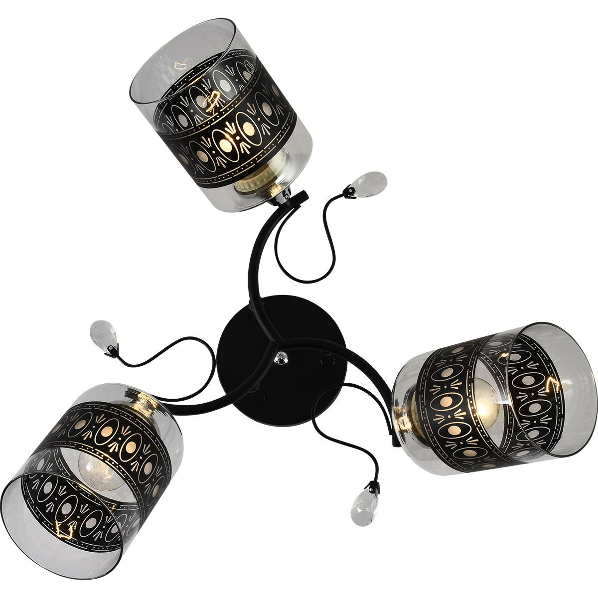 Люстра на штанге Reluce 11378-0.3-03B BK+CR