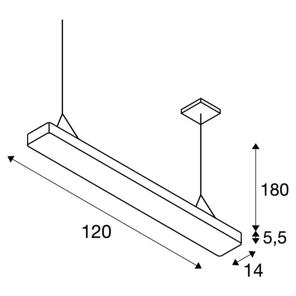 Подвесной светодиодный светильник SLV Worklight Plus 1002849