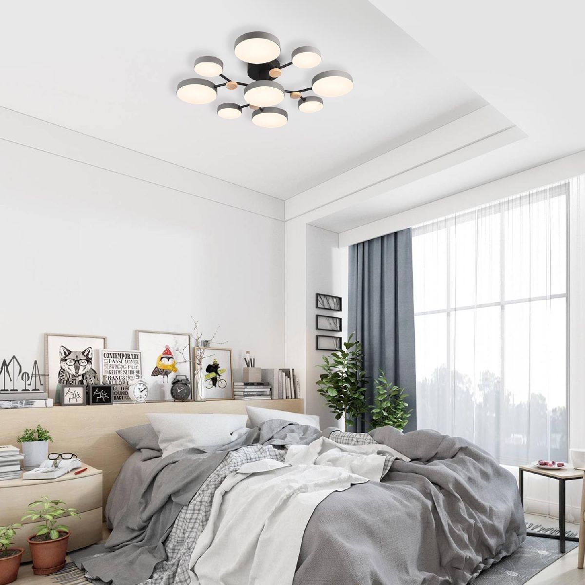 Потолочная люстра LED4U L3201-780 GR