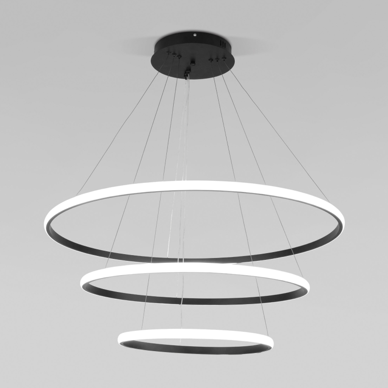 Подвесная люстра с пультом Eurosvet Collars 90264/3 черный