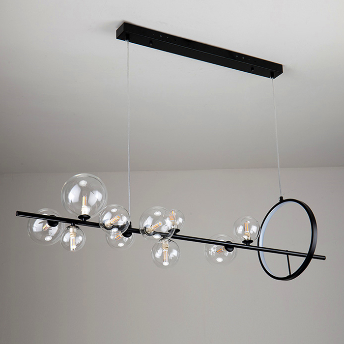 Подвесная люстра Delight Collection Art Deco Bubble KG1233P-10 black/clear