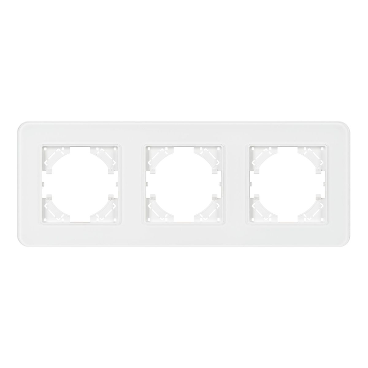 Рамка на 3 поста стеклянная Arlight FRM-OMALI-GS-3-WH 049696