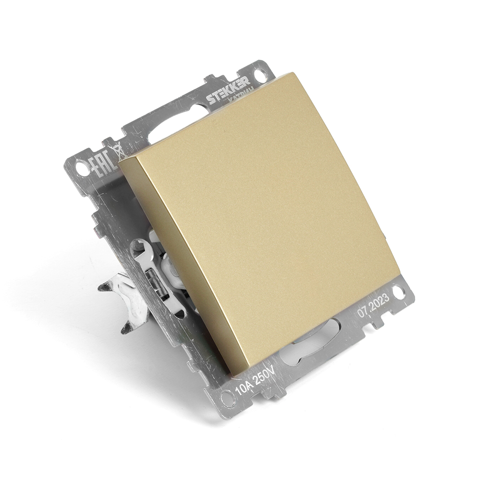 Переключатель перекрестный 1-клавишный Stekker Катрин GLS10-7110-08 49221