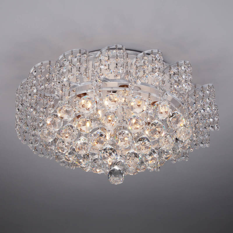 Потолочная люстра Eurosvet Шарм 16017/9 белый с серебром Strotskis