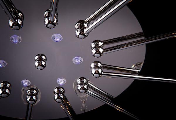 Потолочная люстра Eurosvet 4894/12 хром/синий+красный+фиолетовый