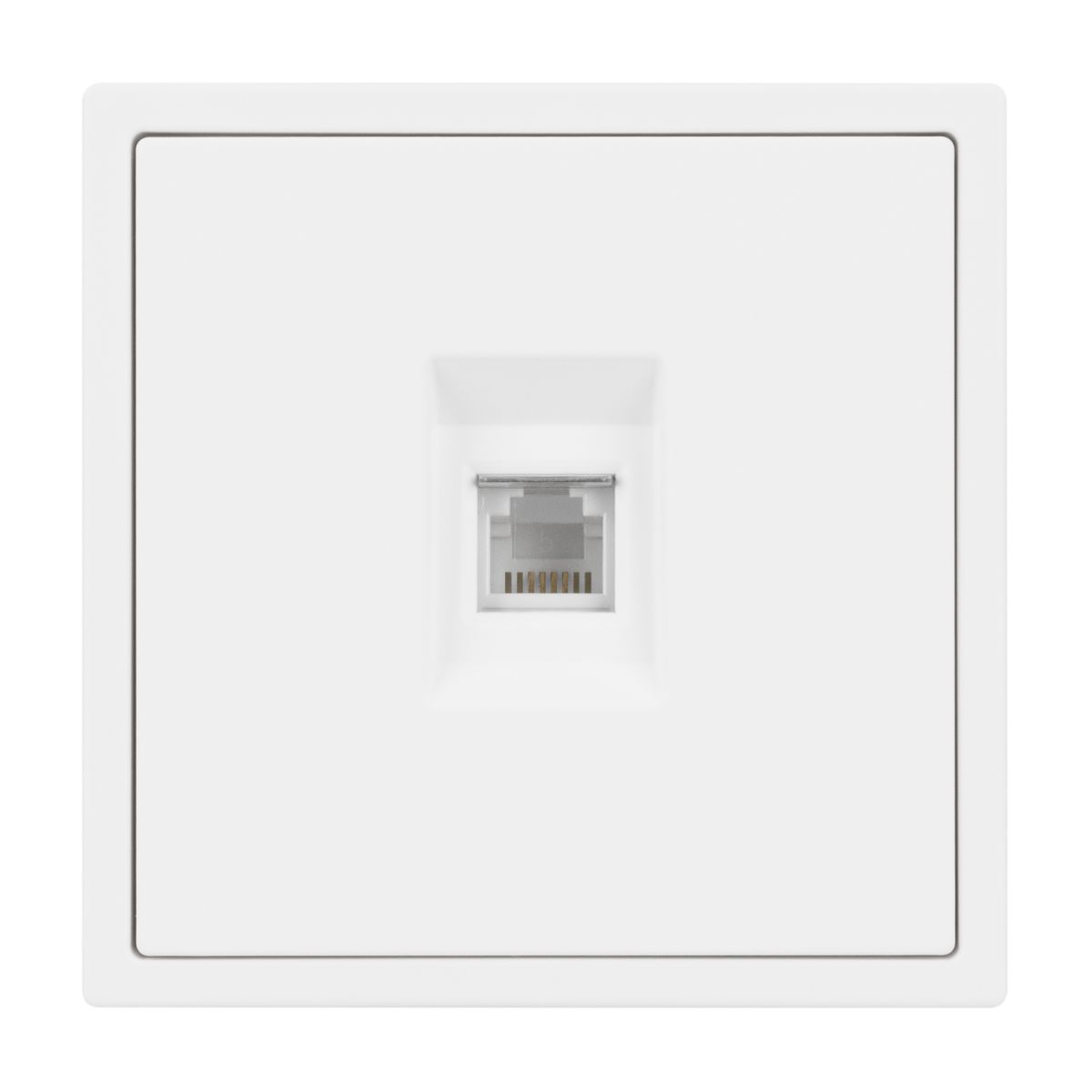 Розетка телефонная софт-тач белый кварц Arlight SCT-MTL1-SFPL-WH (RJ-11, 4C) 054300(1)