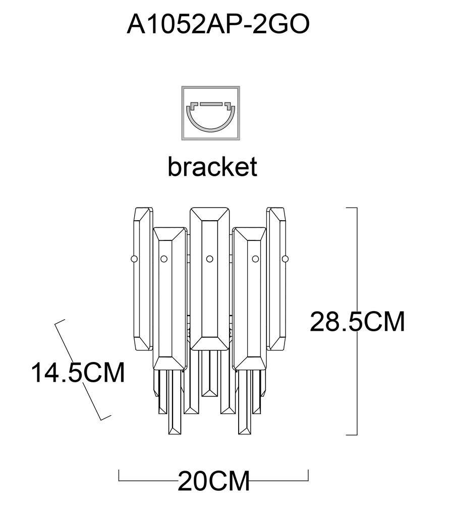 Настенный светильник Arte Lamp Nicoletta A1052AP-2GO