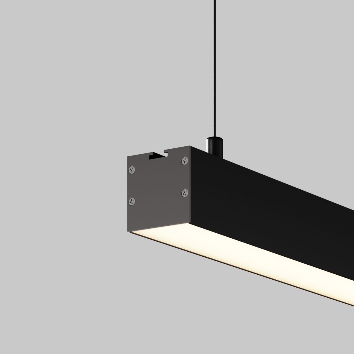 Линейный подвесной светильник Maytoni Technical 3000K 35x35 (Черный, 2 м) LL312015