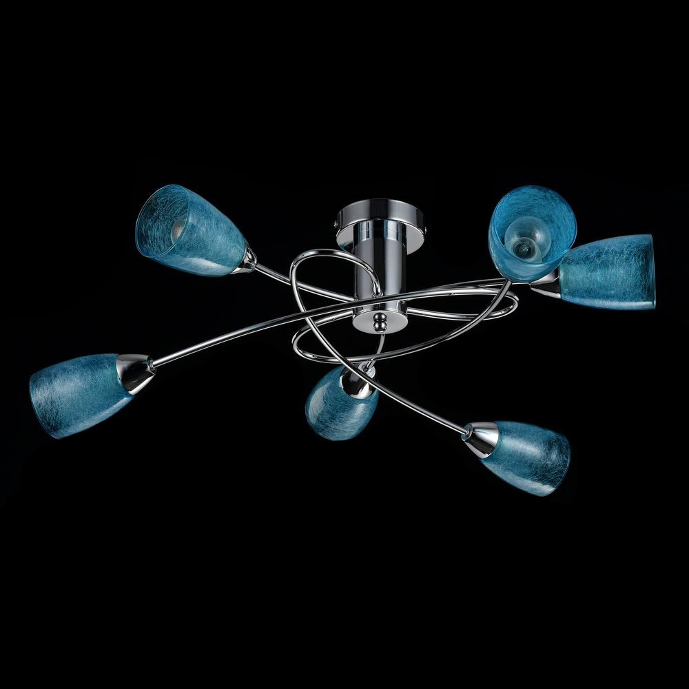 Потолочная люстра Freya Flash FR5103-CL-06-BL