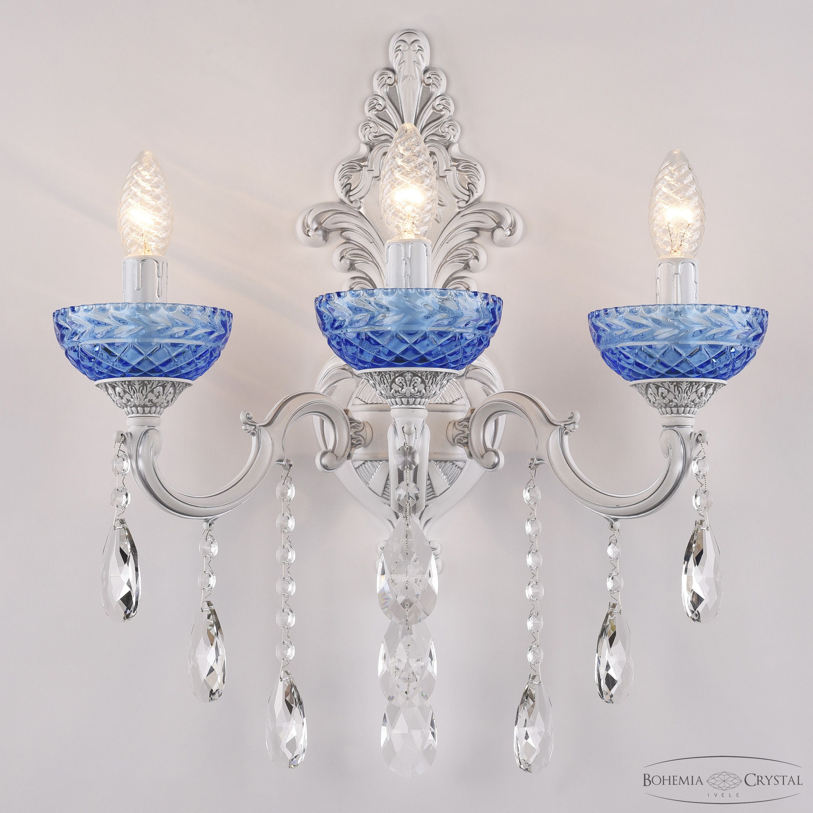 Бра Bohemia Ivele Crystal AL7801B15/3/175 B WMN P Aquamarine/M-1F