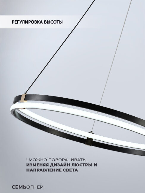 Подвесная люстра Seven Fires Liven SF5023/1P-BK-GD