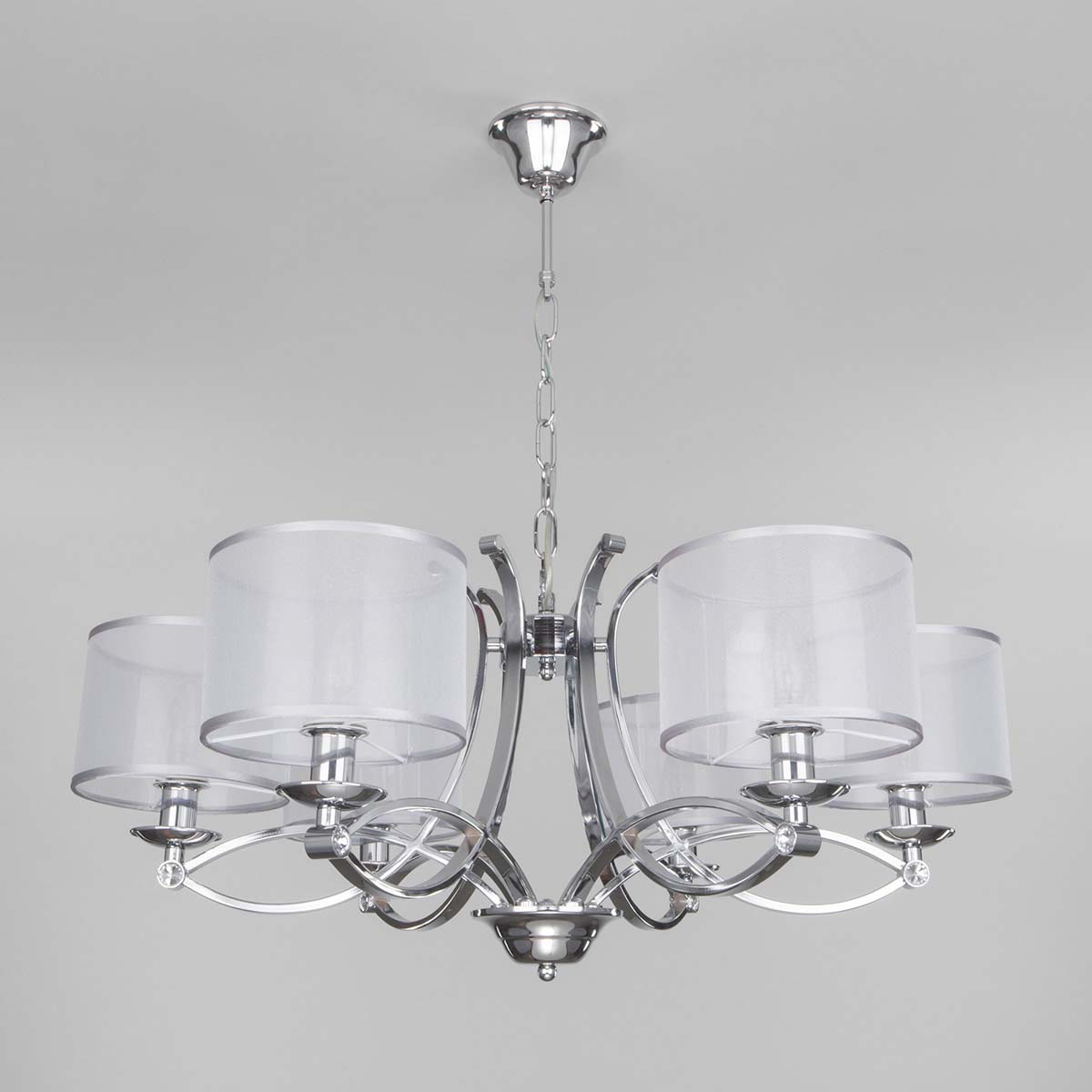 Подвесная люстра Eurosvet Fabiola 60124/6 хром Smart (60109/6)