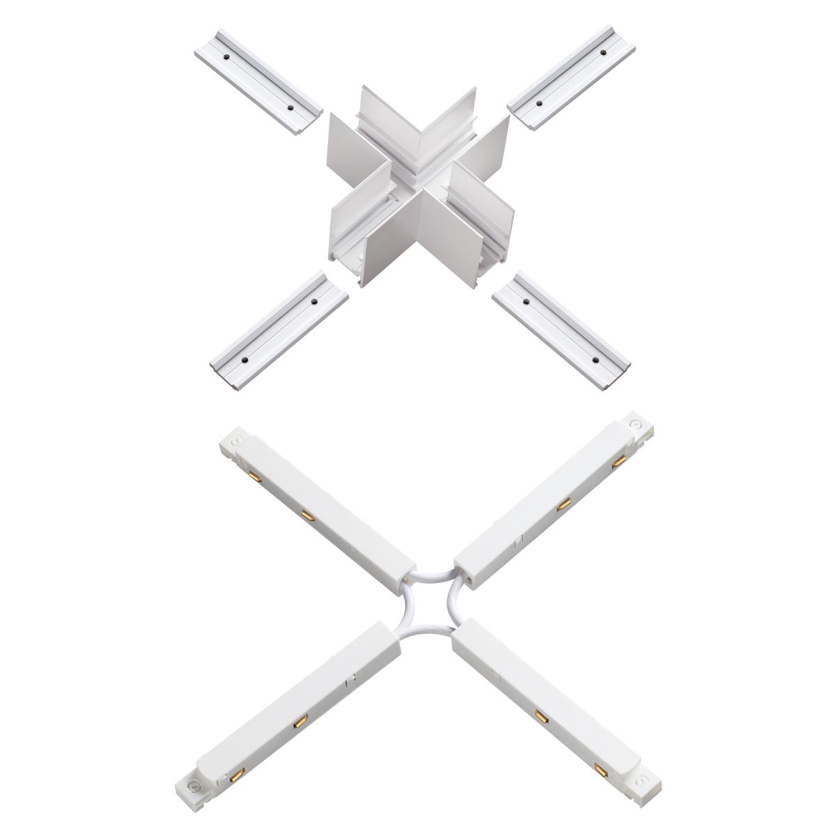 Соединитель с токопроводом для шинопровода Х-образный Novotech Flum 135127