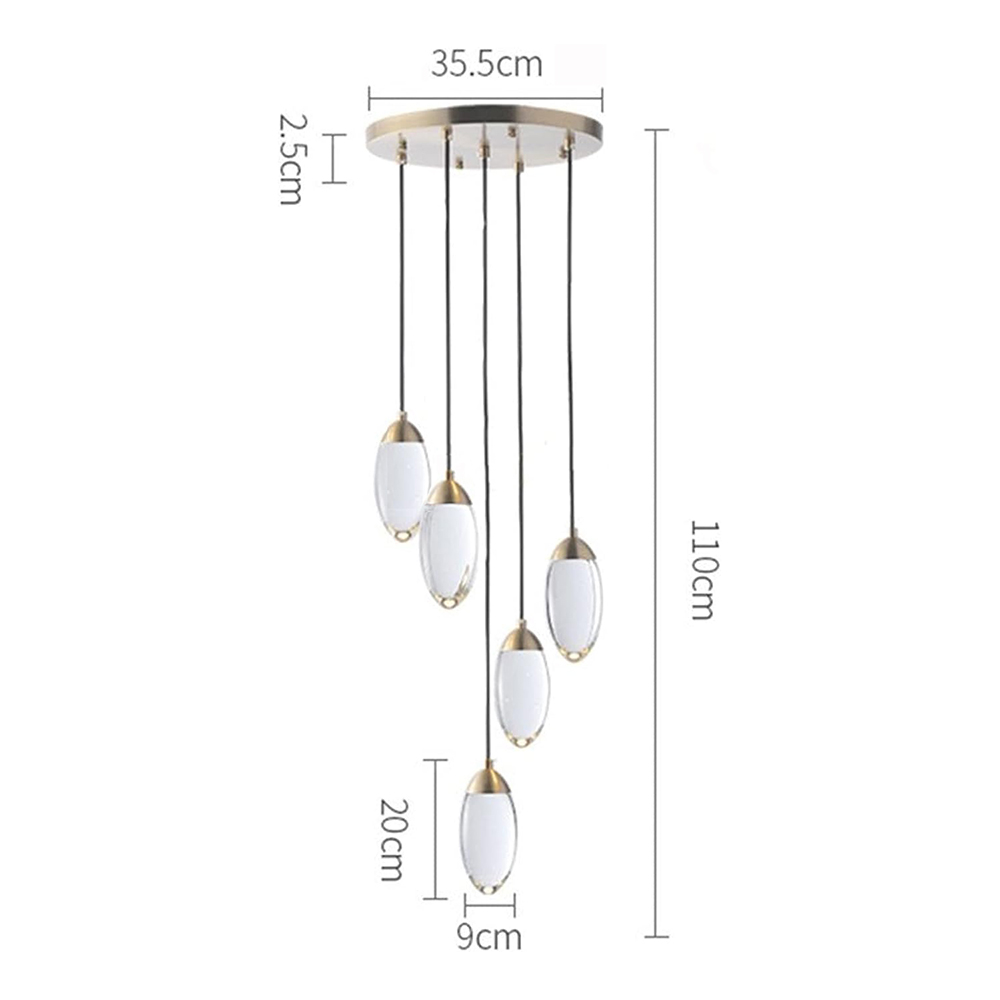 Каскадная люстра DeLight Collection Celestial MT8848-5H brass