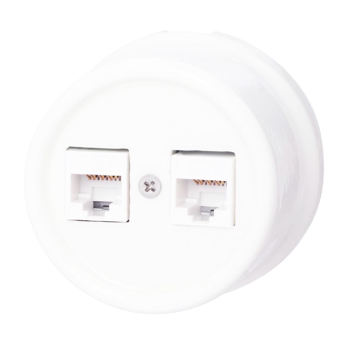 Розетка RJ45 информационная двойная Bironi Лизетта B1-302-01