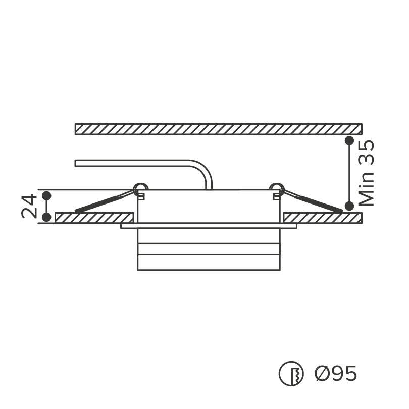 Встраиваемый светильник Wolta Moderno WDL-GX53/01BL